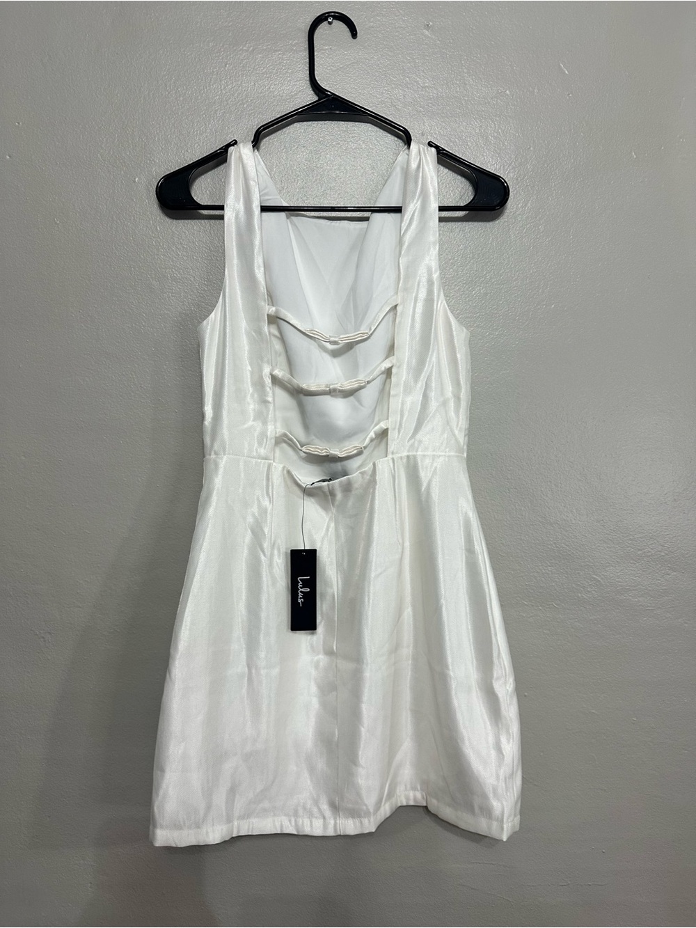 Lulu's White Sleeveless Backless Mini Dress NW5 Small - Picture 4 of 8